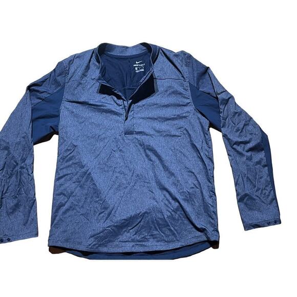 Nike Shield Jacket. Men's Medium. 1/4 Zip pullover. Golf. Windbreaker. Blue. - Picture 1 of 8